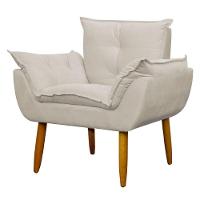 Kit 4 Poltronas Decorativa Sala E Quarto Opala Suede Herrero Cor:bege - 2