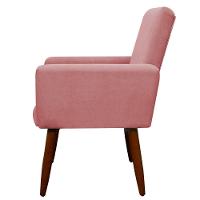 Kit 2 Poltronas Decorativa Sala E Quarto Nina Suede Herrero Cor:rosa Bebê - 2