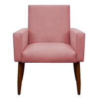 Kit 2 Poltronas Decorativa Sala E Quarto Nina Suede Herrero Cor:rosa Bebê - 6