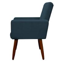 Kit 2 Poltronas Decorativa Sala E Quarto Nina Suede Herrero Cor:azul Marinho - 2