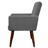 Kit 2 Poltronas Decorativa Sala E Quarto Nina Suede Herrero Cor:cinza - 2