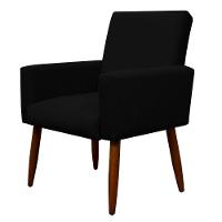 Kit 2 Poltronas Decorativa Sala E Quarto Nina Suede Herrero Cor:preto - 6