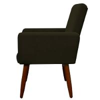 Kit 2 Poltronas Decorativa Sala E Quarto Nina Suede Herrero Cor:marrom - 5