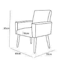 Kit 2 Poltronas Decorativa Sala E Quarto Nina Suede Herrero Cor:marrom - 7