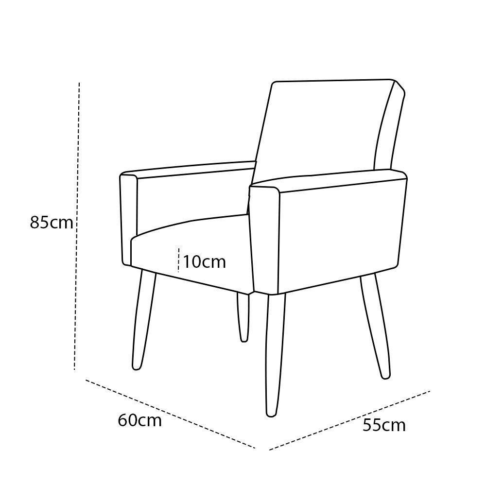 Kit 2 Poltronas Decorativa Sala E Quarto Nina Suede Herrero Cor:verde - 5