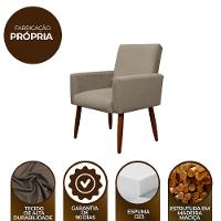 Kit 2 Poltronas Decorativa Sala E Quarto Nina Suede Herrero Cor:cappuccino - 3
