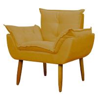 Poltrona Decorativa Para Sala E Quarto Opala Suede Herrero Cor:amarelo - 6