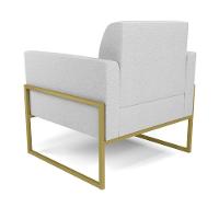 Poltrona Base Industrial Alta Dourado Marisa Linho D03 - D\'rossi Cor A05 Cinza - 7