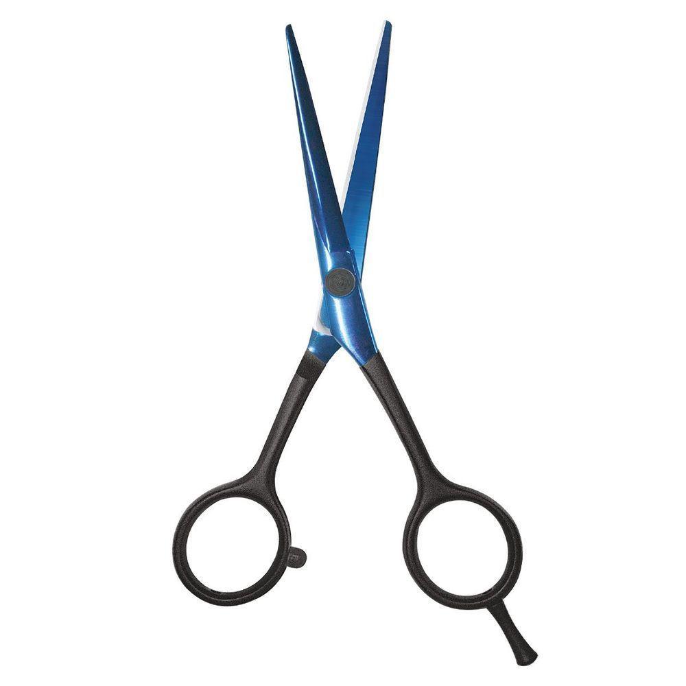 Tesoura Profissional Soling Fio Navalha Premium Azul - Preta 5.5 Polegadas - 1