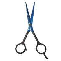 Tesoura Profissional Soling Fio Navalha Premium Azul - Preta 5.5 Polegadas - 1