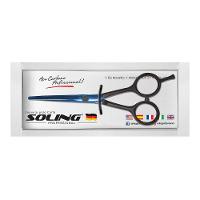 Tesoura Profissional Soling Fio Navalha Premium Azul - Preta 5.5 Polegadas - 2