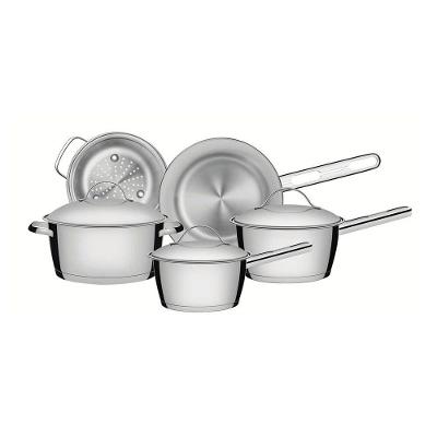 Jogo De Panela Tramontina Allegra 5 Peças Aço Inox - 65660280 Inox
