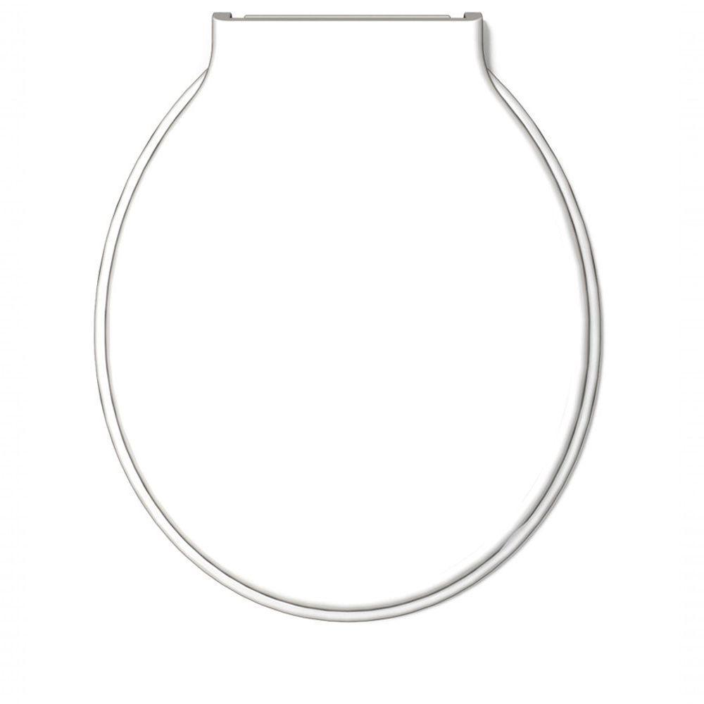 Assento Sanitario Almofadado Economico Oval Branco - Durin - 1