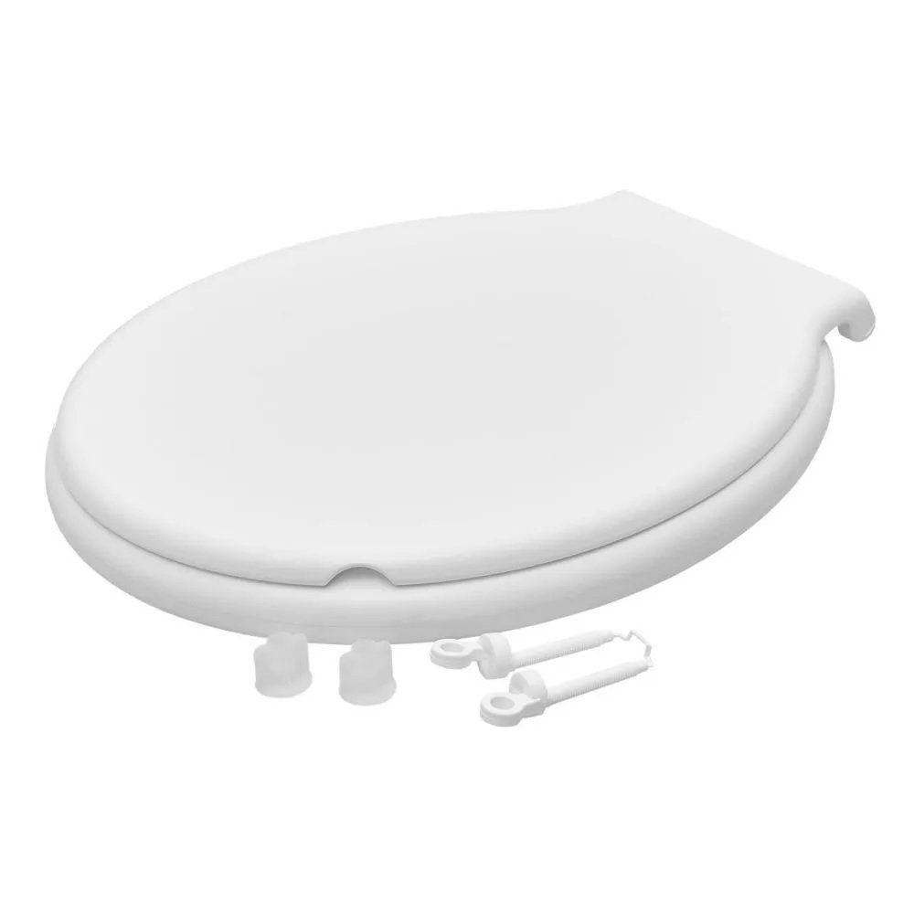 Assento Sanitario Almofadado Economico Oval Branco - Durin - 4