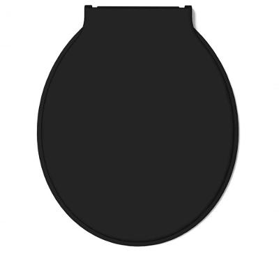Assento Sanitario Almofadado Economico Oval Preto - Durin