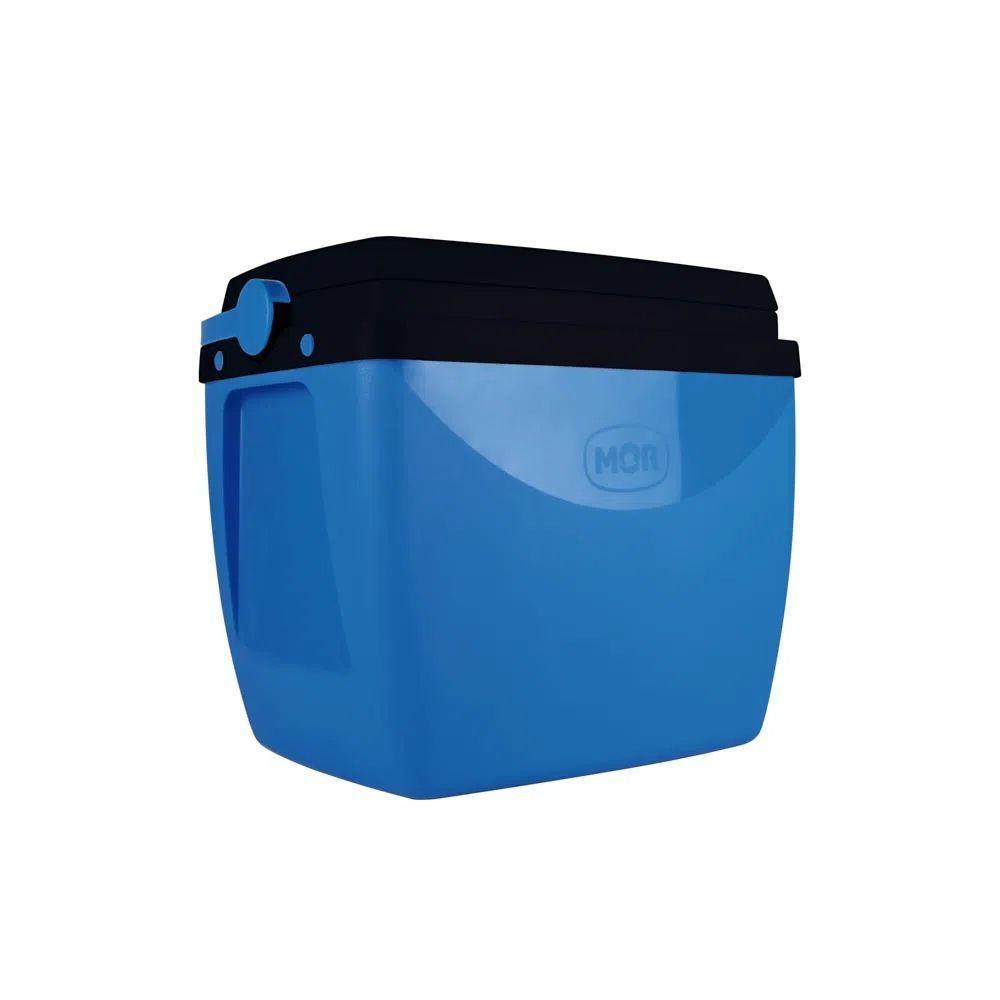 Caixa Termica 18 Litros Azul Com Preto - Mor - 4