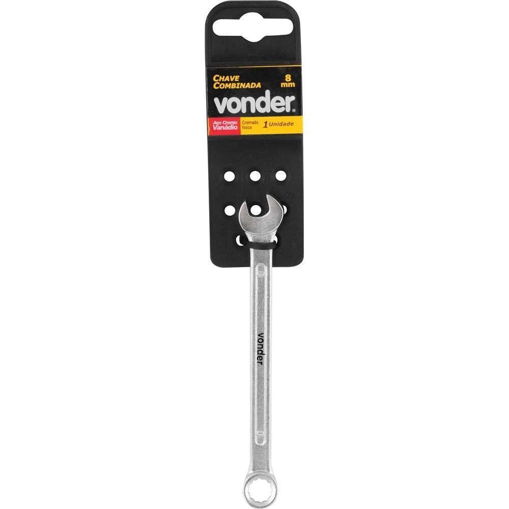 Chave Combinada 8mm Cromo Vanadio Reta - Vonder - 2
