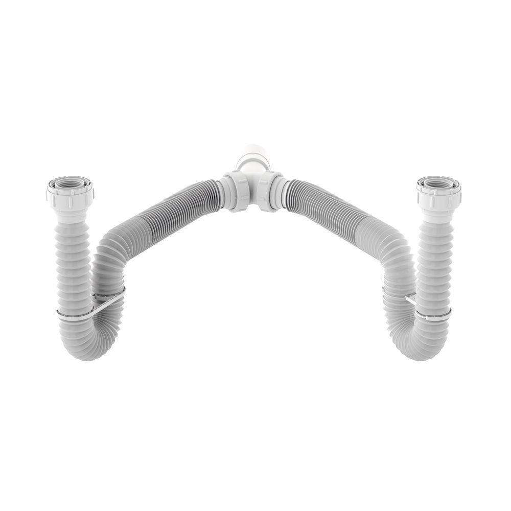 Sifao Tubo Extensivel Duplo Branco - Censi - 1