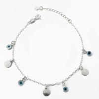 Pulseira Com Olho Grego E Chapinhas Prata 925 - 1