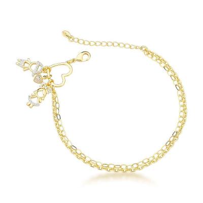 Pulseira Filhos Banhado A Ouro 18k - Menina