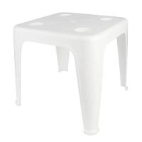 Mesa Plastica De Apoio Com Porta Copos Branca - Mor - 1