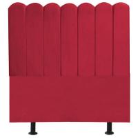Cabeceira Nuvem Cama Box Solteiro 90cm Alanis Suede Vermelho - 1