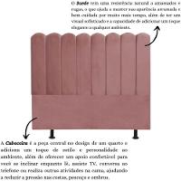 Cabeceira Nuvem Cama Box Queen 160 Cm Alanis Suede Rosê - 5