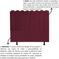 Cabeceira Nuvem Cama Box Queen 160 Cm Alanis Suede Bordô - 6