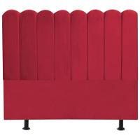 Cabeceira Nuvem Cama Box Queen 160 Cm Alanis Suede Vermelho - 1