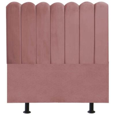 Cabeceira Nuvem Cama Box Casal 140 Cm Alanis Suede Rosê