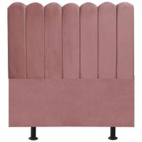 Cabeceira Nuvem Cama Box Solteiro 90 Cm Alanis Suede Rosê - 1