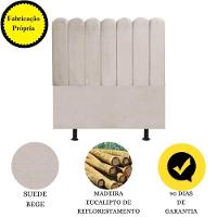 Cabeceira Nuvem Cama Box Solteiro 90 Cm Alanis Suede Bege - 6