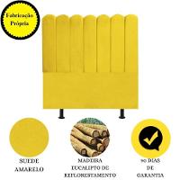 Cabeceira Nuvem Cama Box Solteiro 90cm Alanis Suede Amarelo - 7