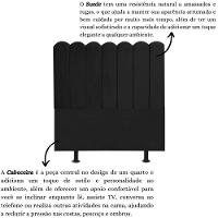 Cabeceira Nuvem Cama Box Solteiro 90 Cm Alanis Suede Preto - 6