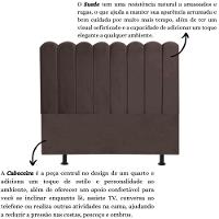 Cabeceira Nuvem Cama Box Queen 160 Cm Alanis Suede Marrom - 2