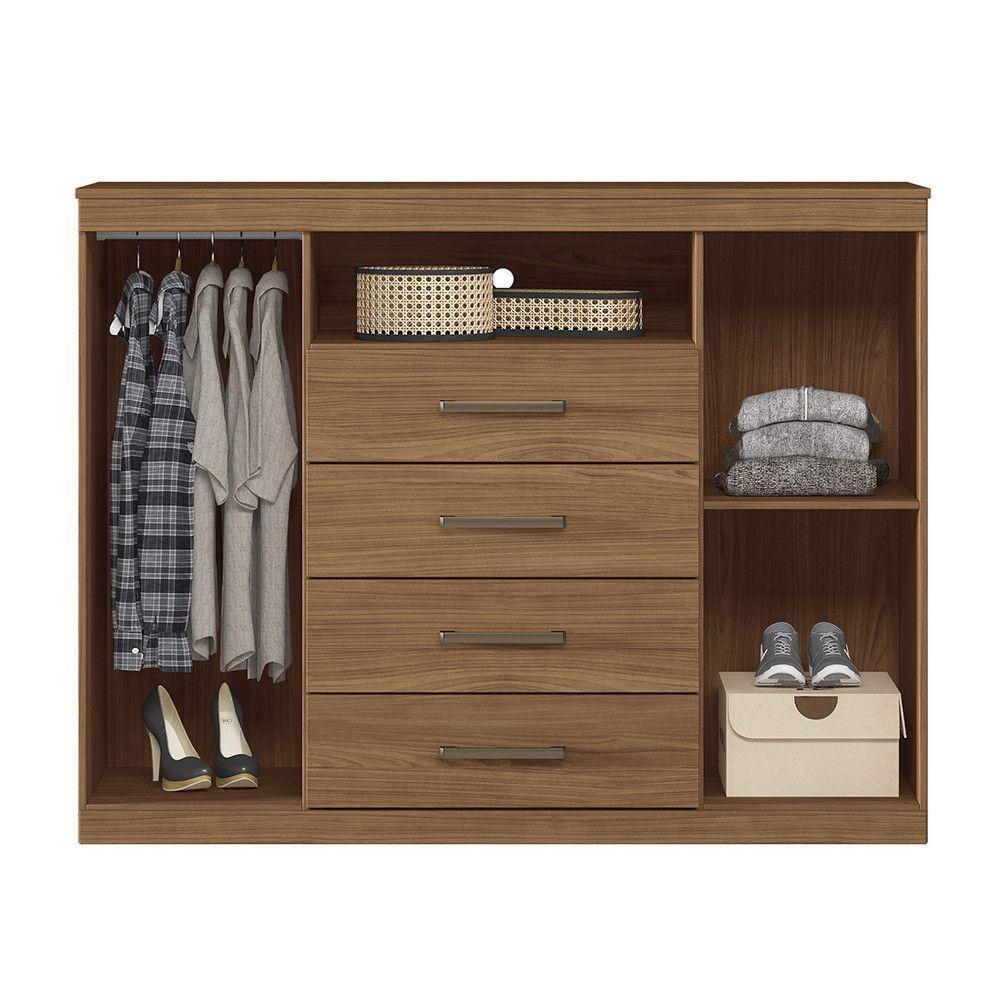 Cômoda Com 2 Portas E 4 Gavetas Havana Master Santos Andirá Jatoba - 3