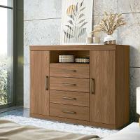 Cômoda Com 2 Portas E 4 Gavetas Havana Master Santos Andirá Jatoba - 1