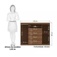 Cômoda Com 2 Portas E 4 Gavetas Havana Master Santos Andirá Jatoba - 2