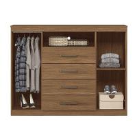 Cômoda Com 2 Portas E 4 Gavetas Havana Master Santos Andirá Jatoba - 3