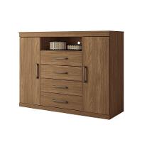 Cômoda Com 2 Portas E 4 Gavetas Havana Master Santos Andirá Jatoba - 4