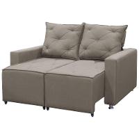 Sofá Retrátil E Reclinável 2 Lugares Bariloche 1.50cm C/ Molas - Linho Carvalho - 6