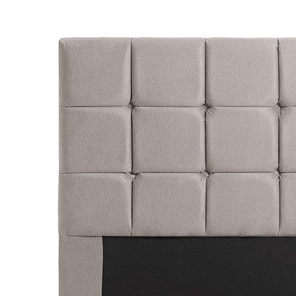 Cabeceira Cama Box Queen 1,60 Estofada Julia Veludo Bege Marfim Speciale Home Bege Marfim - 2