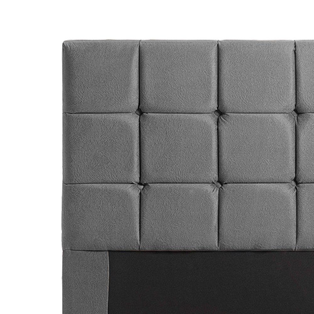 Cabeceira Julia 195cm De Largura King Size Veludo Speciale Home Cinza Chumbo - 2
