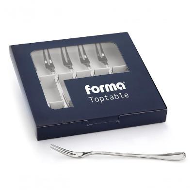 Kit Com 6 Garfos Para Petisco Midas Toptable Churrasco Frios Caixa Para Presente Mesa Servir