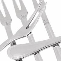 Kit Com 6 Garfos Para Petisco Midas Toptable Churrasco Frios Caixa Para Presente Mesa Servir - 2