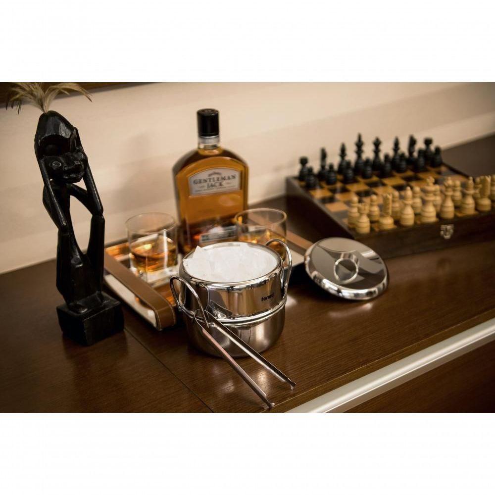 Balde De Gelo Térmico Inox Com Pinça Tampa 1l Drinks Bar - 5