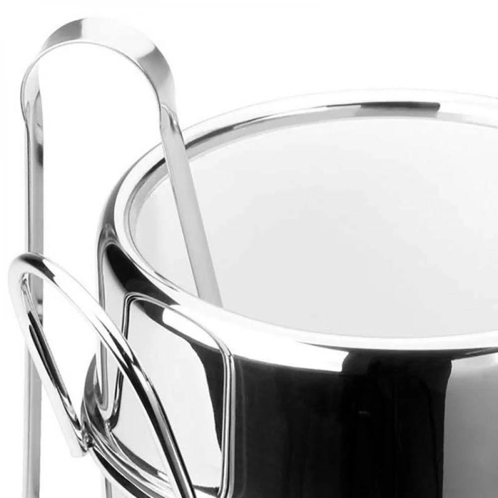 Balde De Gelo Térmico Inox Com Pinça Tampa 1l Drinks Bar - 6
