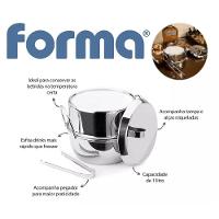 Balde De Gelo Térmico Inox Com Pinça Tampa 1l Drinks Bar