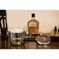 Balde De Gelo Térmico Inox Com Pinça Tampa 1l Drinks Bar - 9