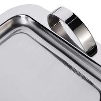 Bandeja Retangular Inox Com Alças 34x25 Café Chá Decorativa - 3